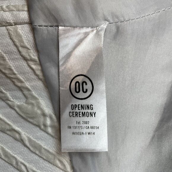 Opening Ceremony Light Grey Dimension  Cascade Fingerprint Skirt Party-4 - Picture 7 of 13